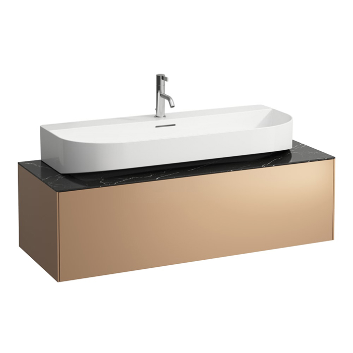 Laufen Sonar Тубма под раковину, 117.5х45.5х34см, 1 ящик, с отверстием в центре, совместим с раковиной-чашей 816347, цвет: медь/черный мрамор