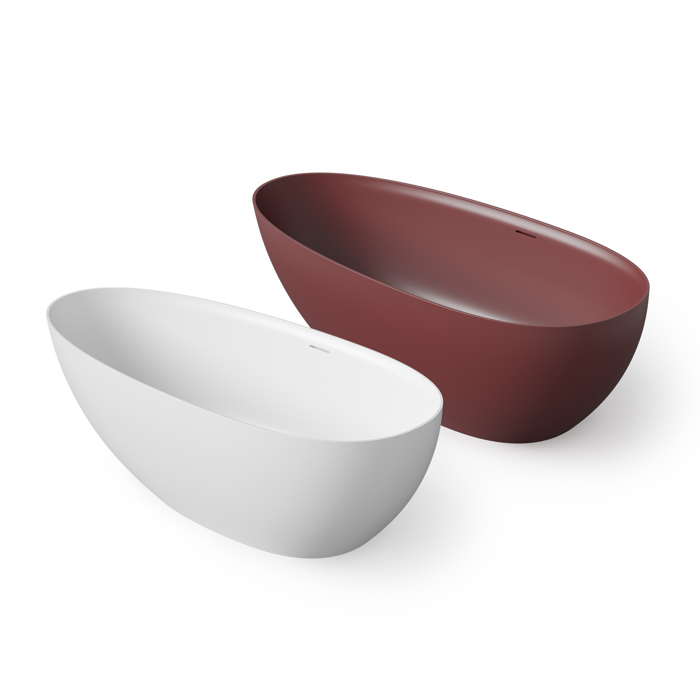 Dea Design Edge Ванна 150x76x56см., отдельностоящая, Solid Surface, цвет: White №18