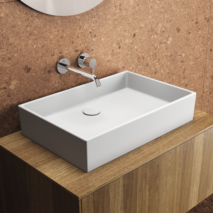 Ideal Standard Extra Раковина 60х40хh12.5см, накладная, без отв., без перелива, с крепежом, цвет: белый глянец