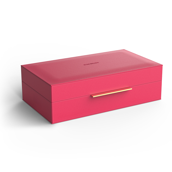 Decor Walther Brownie BOX L Коробка универсальная 30х18х9.5см, искусственная кожа, цвет: пурпурный