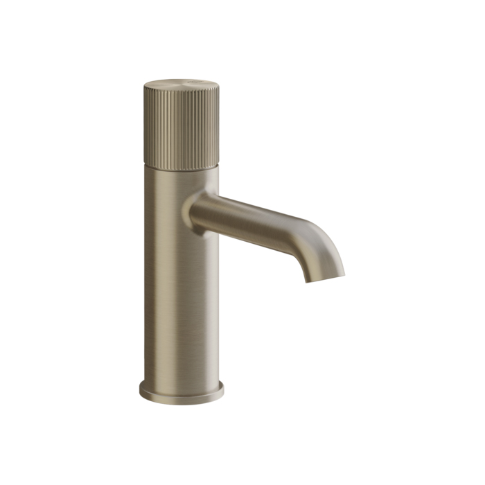 Смеситель для раковины Gessi Habito Rigato, 1 отв., без донного клапана, цвет: Finox Brushed Nickel