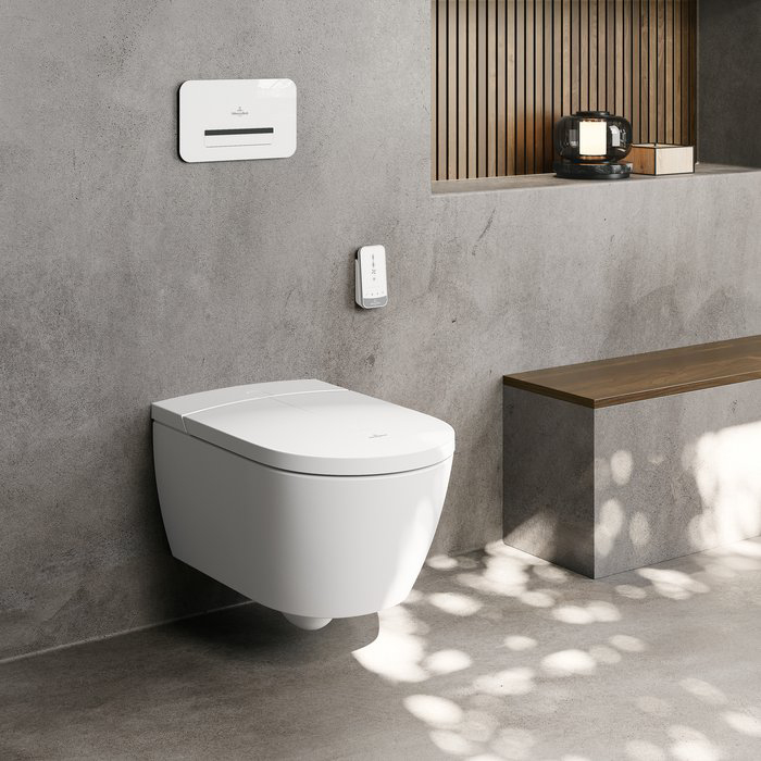 Villeroy&Boch Viclean Унитаз-биде подвесной 38.5х59.5х40см., CeramicPlus, цвет: альпийский белый