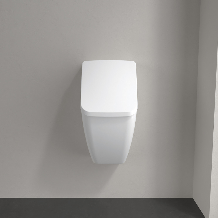 Крышка для писуара Villeroy & Boch Venticello с функцией SoftClosing, крепления хромированные, цвет: альпийский белый