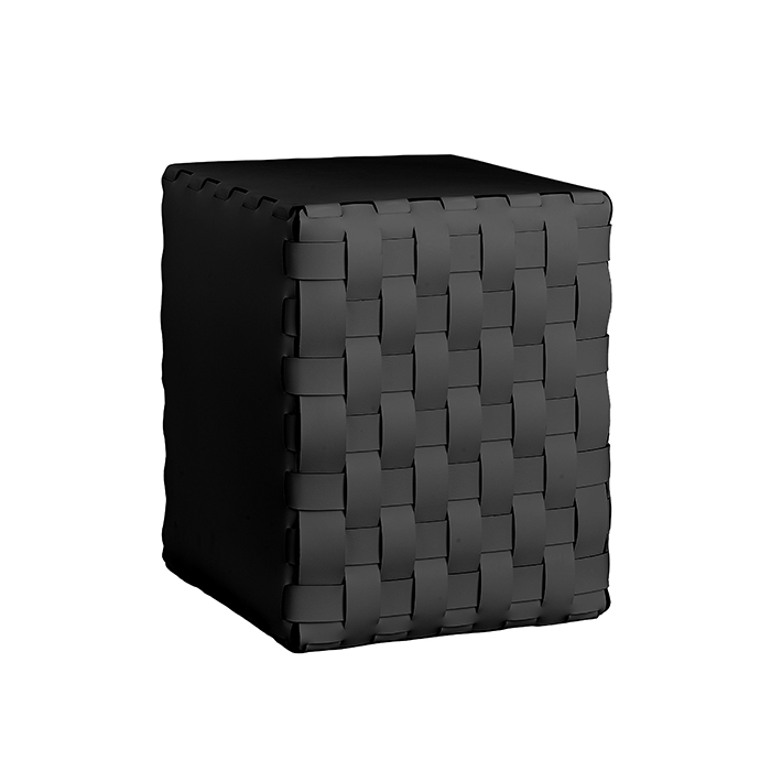 Пуф ADJ, 35x35xH40 см, цвет: черный/серый