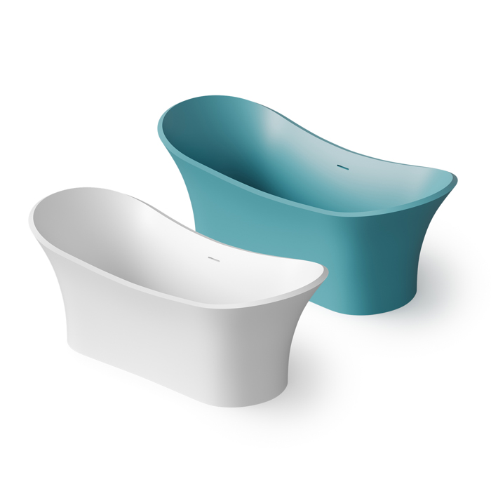 Dea Design Elegant Ванна 175x75x68см., отдельностоящая, Solid Surface, цвет: White №18