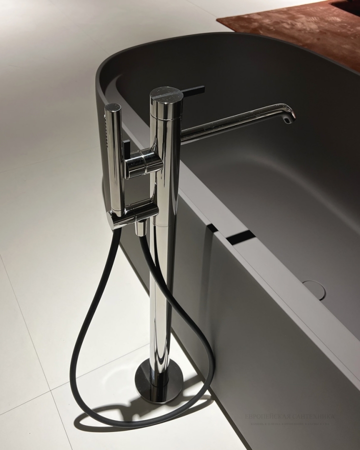 Ручной душ Antonio Lupi Essentia, с держателем, шланг 1500 мм, цвет: Satin Stainless Steel