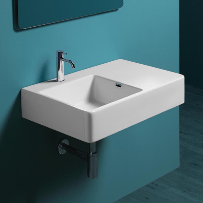 Раковина QU75Sx1 bi SIMAS Top e lavabi d'arredo 75х45 см, 1 отв., цвет: белый