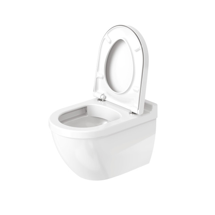 Duravit Starck 3 Унитаз подвесной безободковый, 540х360 мм, с сиденьем микролифт, цвет белый