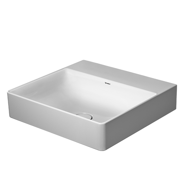 Раковина подвесная Duravit DuraSquare 50х47см, с отметками на 2 отв., без перелива, цвет: белый
