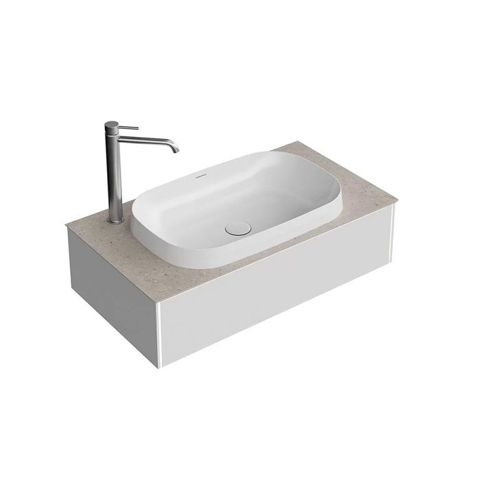 Kerama Marazzi Magica Тумба подвесная, 88.4х48.5х22см, 1 ящик, цвет: утренний серый матовый