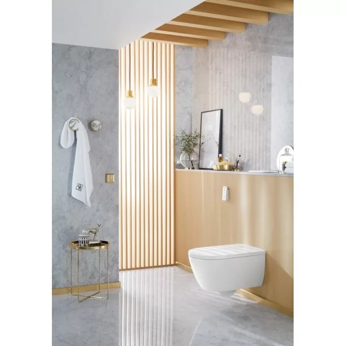Villeroy&Boch Viclean Унитаз-биде 38.5х59.5х36см, подвесной, в комплекте с сиденьем, покрытие CeramicPlus, цвет: альпийский белый