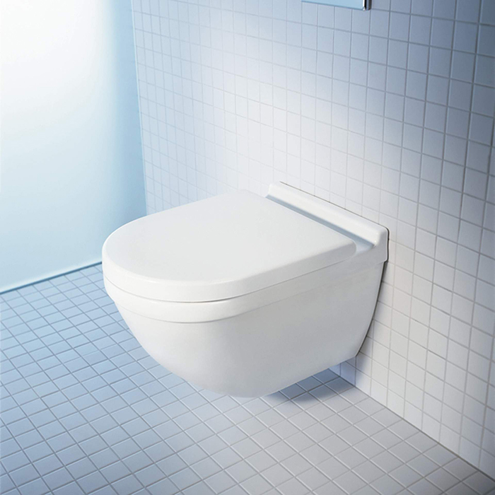 Duravit Starck 3 Унитаз подвесной безободковый, 540х360 мм, с сиденьем микролифт, цвет белый
