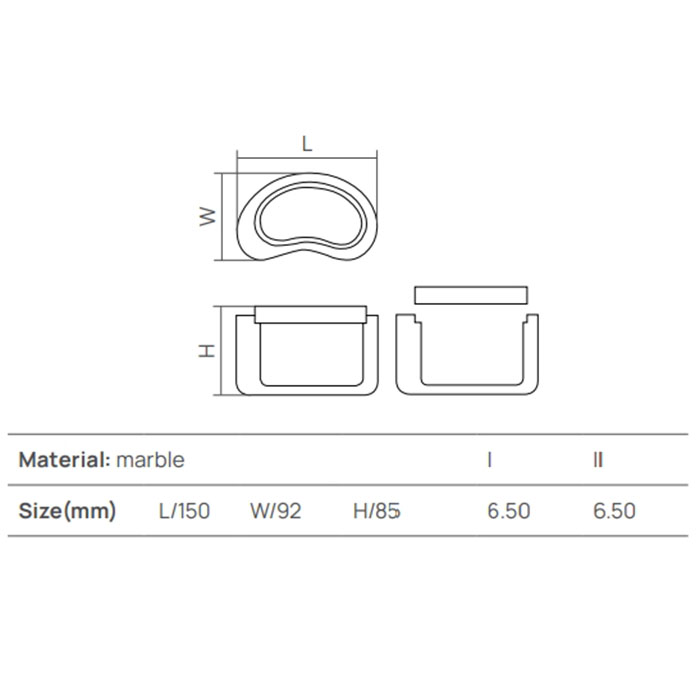 Dea Design Marble Контейнер с крышкой, 15х9.2хh8.5см., настольная, из мрамора, цвет: Statuario White