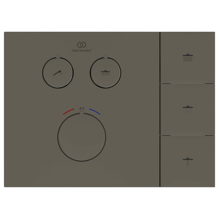 Ideal Standard Ceratherm Navigo Solos Смеситель для душа, встраиваемый, термостатический, цвет: PVD Magnetic Grey (Магнит)