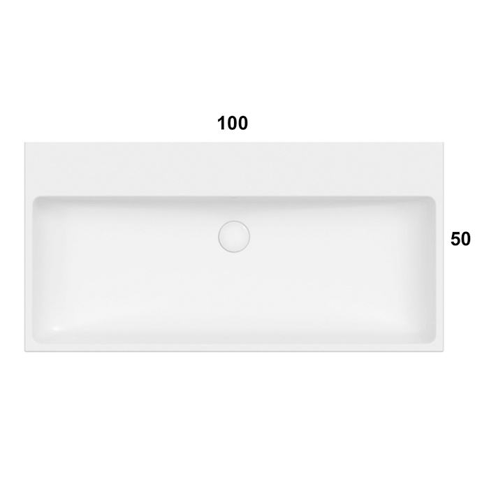 Globo Le Pietre Раковина 100х50х13см, 1 отв., накладная, цвет: белый