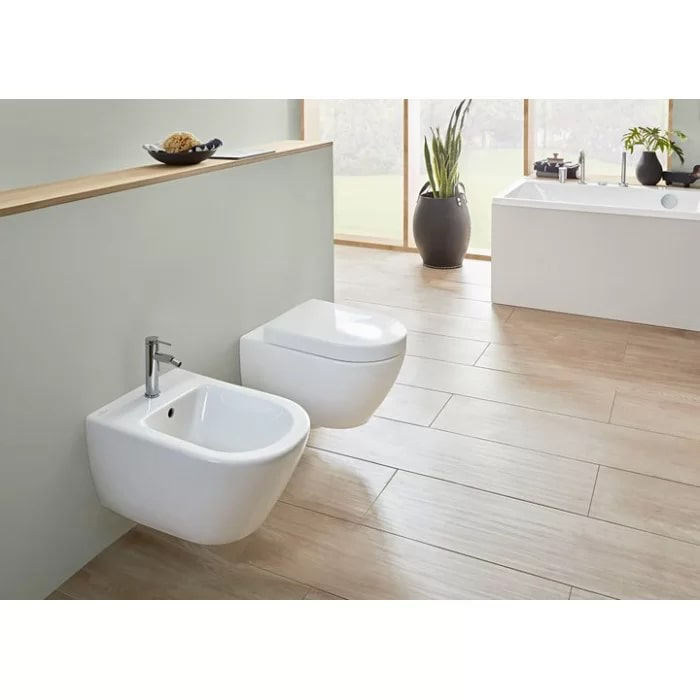 Villeroy&Boch Subway 2.0 Биде подвесное 37.5х56.5х28см, 1 отв., цвет: альпийский белый