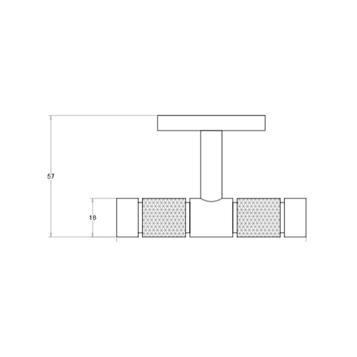 Bertocci Officina 01 Крючок двойной, подвесной, цвет: черный матовый
