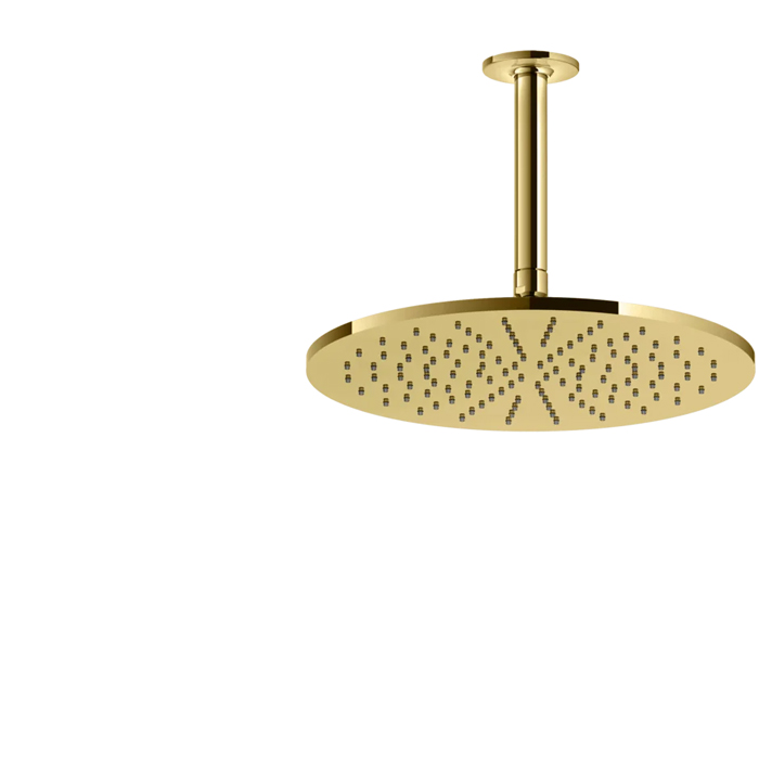 Верхний душ Gessi Inciso, 1/2", Ø30см, с защитой от налёта, потолочный, цвет: золото