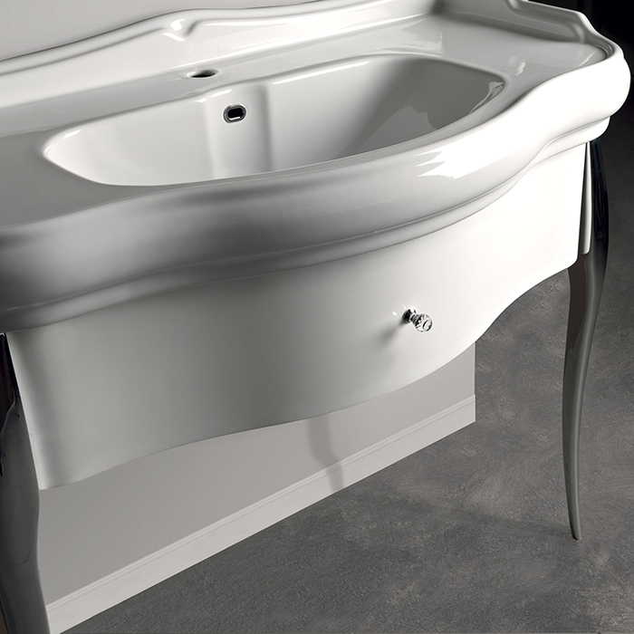 Раковина подвесная Kerasan Retro 100x54.5см, 1 отв., цвет: белый