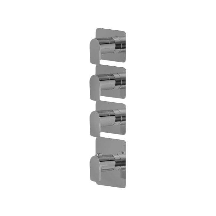 Смеситель для душа Newform Haka, термостатический, на 3 потока, цвет: PVD brushed stainless steel