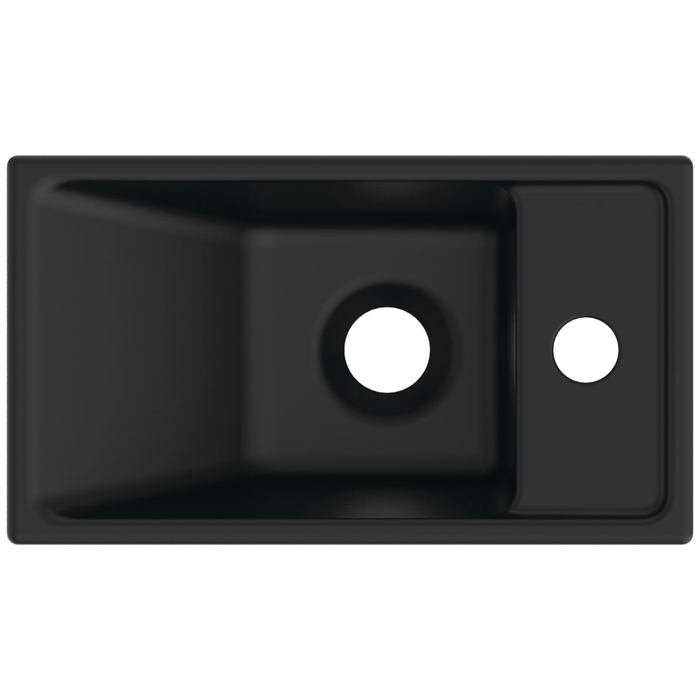 Ideal Standard i.life S Раковина 37х21xh12см., подвесная, с 1 отв., Dx, без перелива, цвет: чёрный матовый