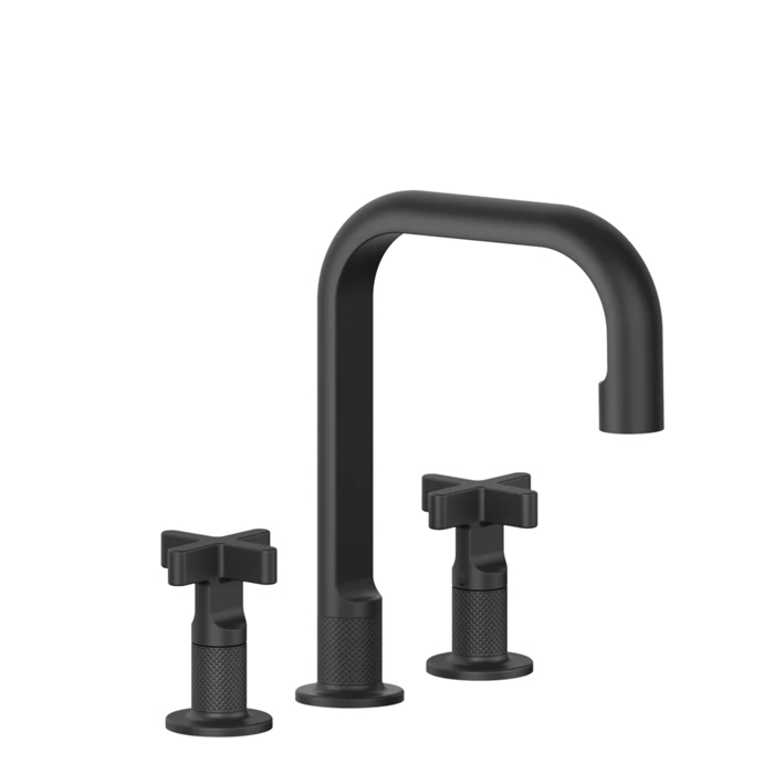 Смеситель для раковины Gessi Inciso+ на 3 отверстия с донным клапаном, цвет: black XL