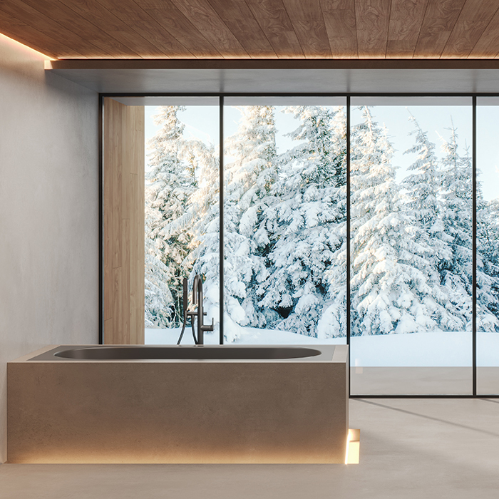 Dea Design Ease Ванна 170х75хh58см, встраиваемая, в комплекте ножки, интегр.слив/перелив в цвет ванны цвет grey brown