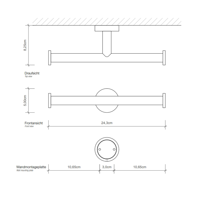 Decor Walther DW 725 Держатель туалетной бумаги, двойной, подвесной, цвет: хром