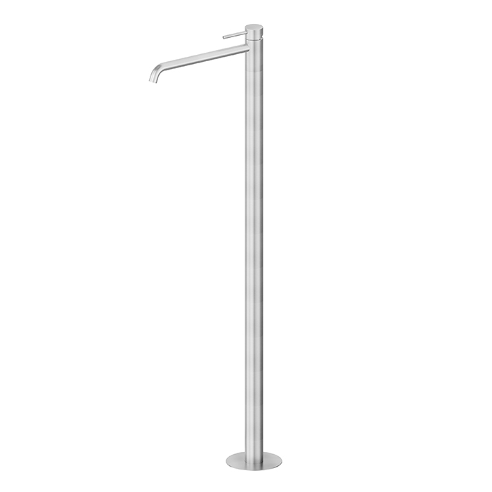 Смеситель для раковины Newform X-STEEL 316, напольный, излив 28см, наружная часть, цвет: нержавеющая сталь