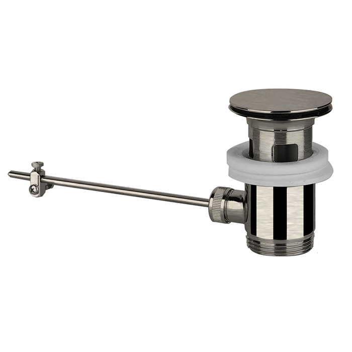 Gessi Technical accessories Донный клапан для раковины на 1 1/4 с донным клапаном и переливом, цвет: Finox Brushed Nickel