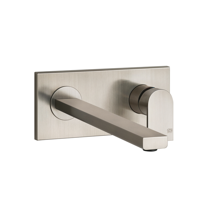 Смеситель для раковины Gessi Emporio Via manzoni, встраиваемый, излив: 20,9см, цвет: Finox Brushed Nickel