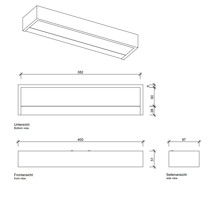 Decor Walther Box 25 N LED Светильник настенный 25x10x5см, светодиодный, 1x LED 18.4W, цвет: хром