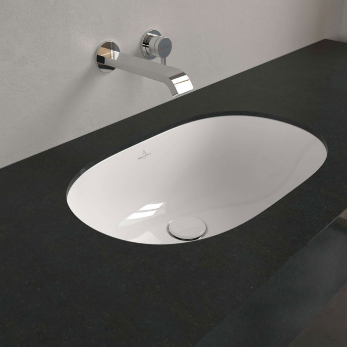 Villeroy&Boch O.novo Раковина встраиваемая под столешницу 53x32см, с переливом, CeramicPlus, цвет: альпийский белый
