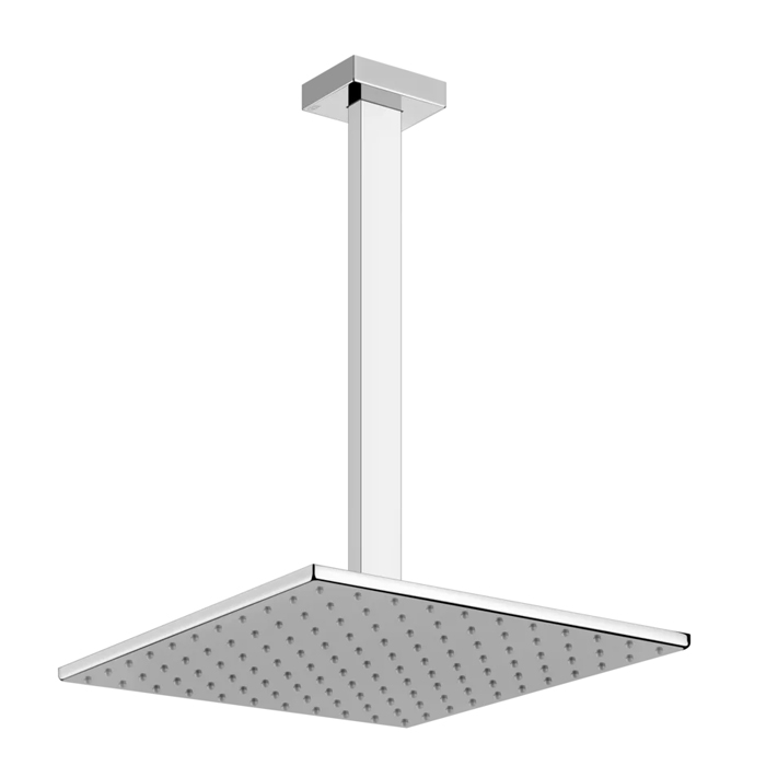 Верхний душ для потолочного крепления Gessi Rettangolo 300x300мм, высота от 115 до 1865мм, цвет: хром