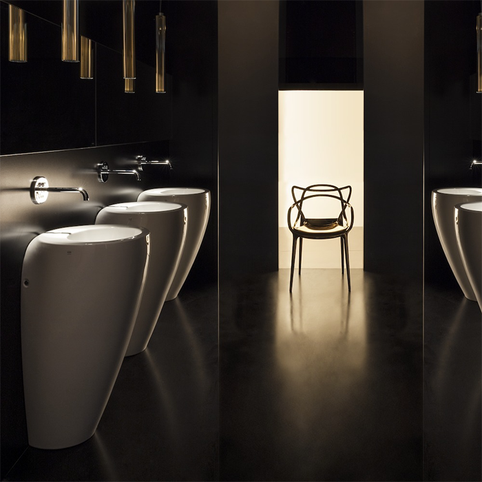 Раковина пристенная Laufen Alessi One 52х53х85 см, без отв., покрытие LCC, цвет: белый