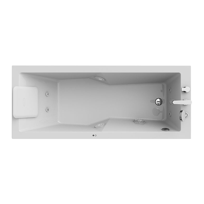 JACUZZI ENERGY Ванна с г/м 180x80x57см, без панели, смеситель, кит (форсунки, водозаборник, слив), SX, цвет белый