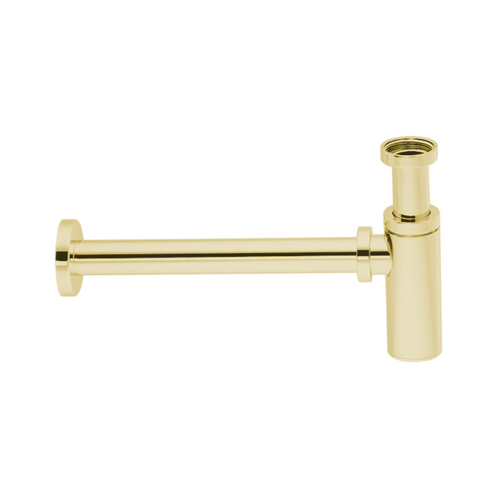 Сифон под донный клапан Gattoni Accessori 1/1,4" - цилиндрический, для раковины, цвет: золото