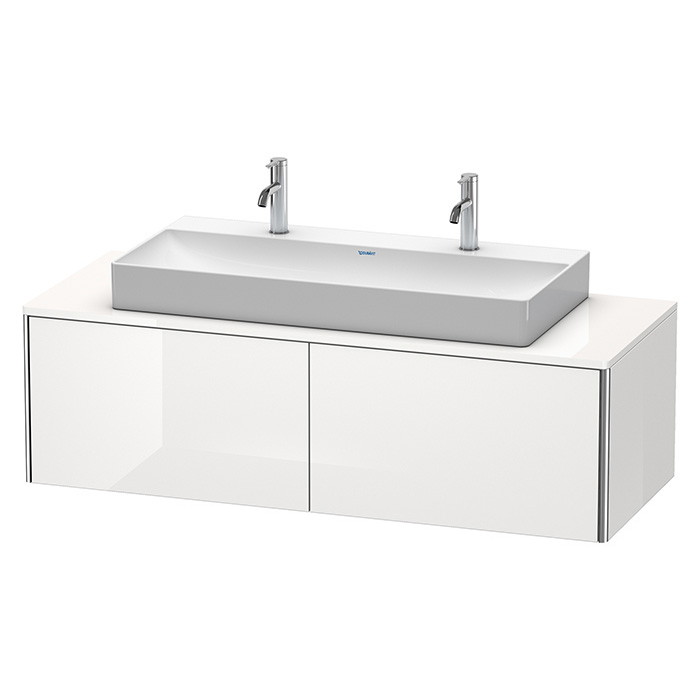 Тумба с раковиной Duravit XSquare 140х54.8х40см, подвесная, с 2 выдв ящик, цвет: белый глянцевый