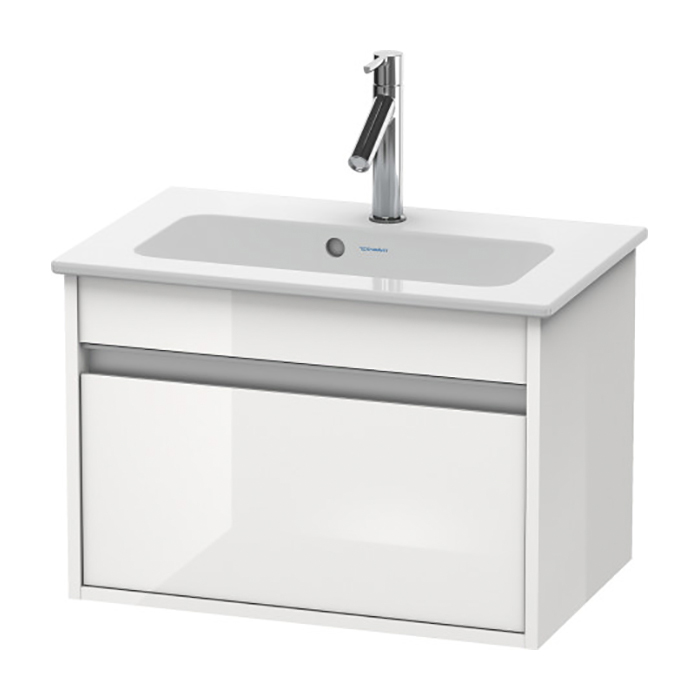 Тумба подвесная Duravit Ketho, 60x38.5х41см, с раковиной, 1 выдв. ящик, цвет: белый глянцевый