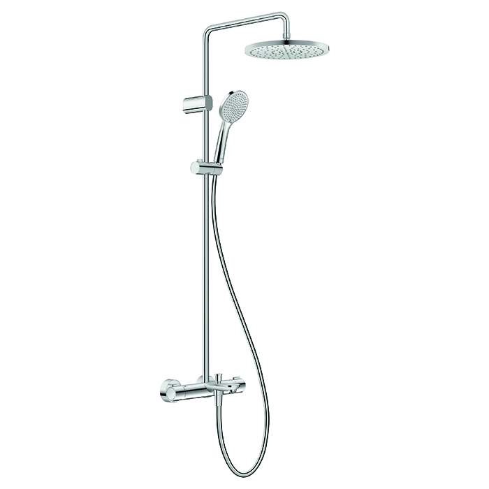 Duravit Wave Душевая система с термостатом, ручной душ с регулировкой высоты, шланг 1600 мм, ручной душ 3 режима, излив 223 мм, цвет: хром