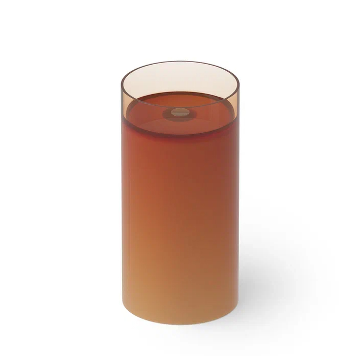 Dea Design Pedestal Basin Раковина 40х40х82см, напольная, без отв., Glasstech, прозрачная смола, цвет: Sunset R1