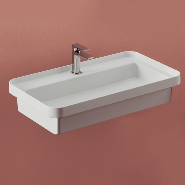 Раковина Artceram Fuori Scala 80х45 см, с 1 отв., без перелива, цвет: белый матовый