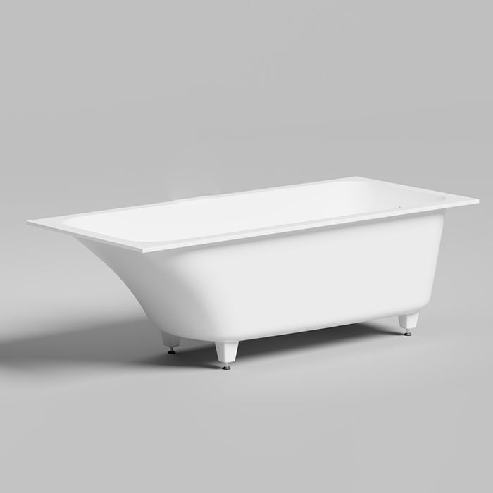 Salini Orlanda KIT Встраиваемая ванна 170х75х60см, "Up&Down", сифон, щелевой слив-перелив, материал: S-Stone, цвет: белый матовый