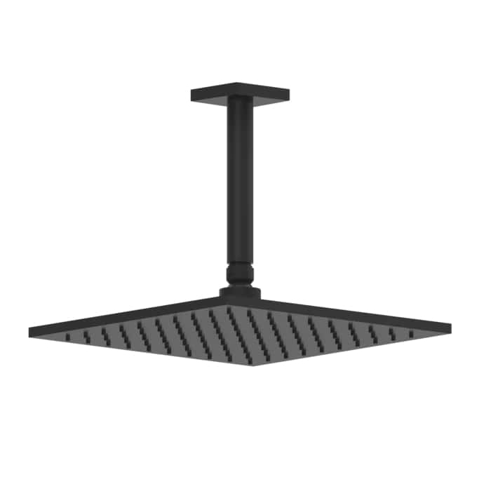 Потолочная душевая головка шарнирная Gessi Rilievo 250x250 мм на 1/2", цвет: nero XL