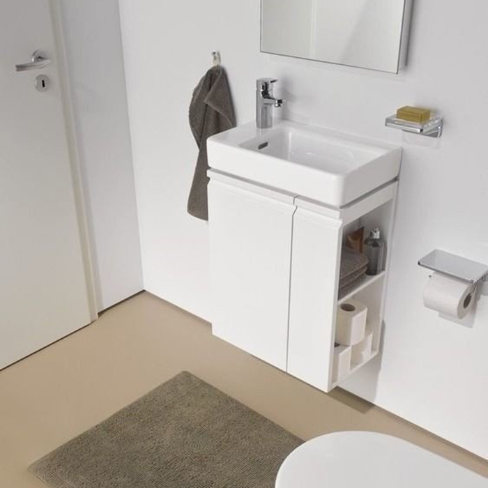 Laufen Pro База с раковиной, 47х27,5х60,5 см., подвесная  sx, полки справа, 1 дверка, цвет: белый глянцевый