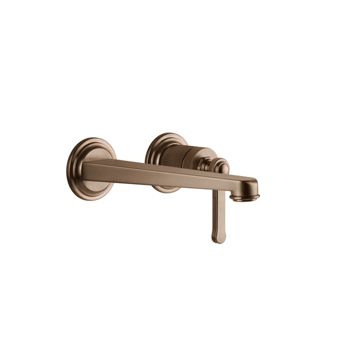 Смеситель для раковины Gessi Venti20, встраиваемый, излив 20.1см, цвет: Copper Brushed PVD
