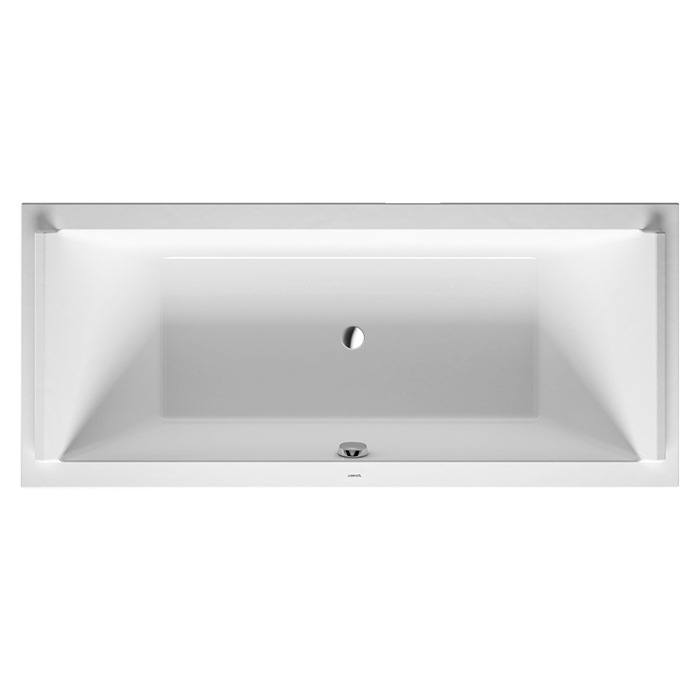 Ванна акриловая прямоугольный вариант Duravit STARCK 180x80х46см, встраиваемая или с панелями, с 2 наклонами для спины, цвет: белый