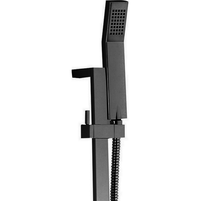 CISAL Shower Душевой гарнитур: ручная лейка, шланг 150 см, штанга 70 см, цвет: черный матовый