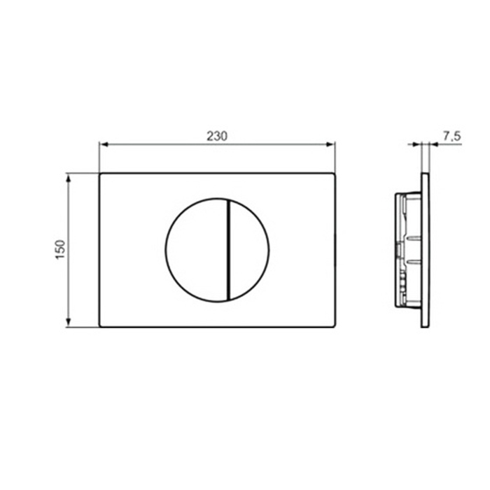 Ideal Standard Oleas M5 Механическая панель смыва, двойной смыв, цвет: Rose