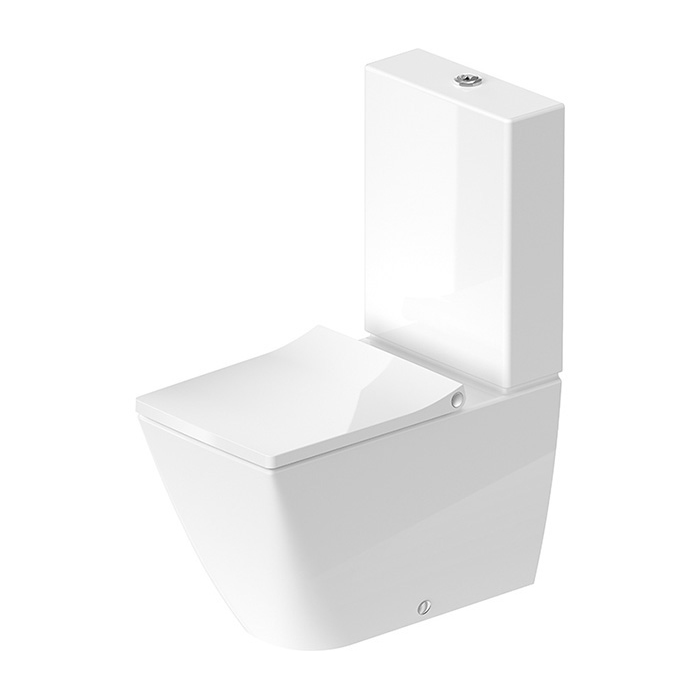Duravit Viu Унитаз напольный 35x65см, rimless, слив универсальный, с креплением, цвет: белый